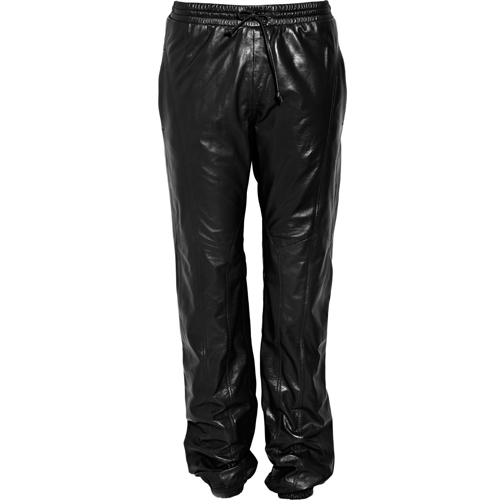 leather look track pants