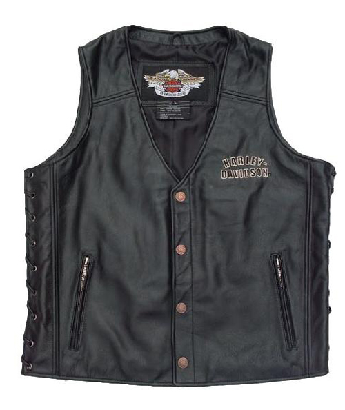 Rarletez Harley Leather Vest - Leather4sure Men