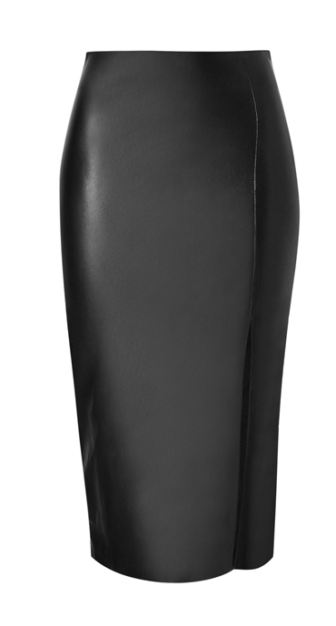 Swiniz Stretch Leather Skirt - Leather4sure Black Leather Skirts