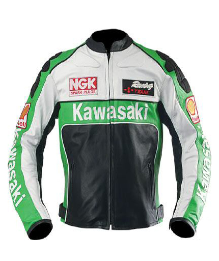 Slendart Kaw@saki Motorcycle Leather Jacket