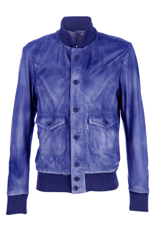 Klien Blue Leather Jacket