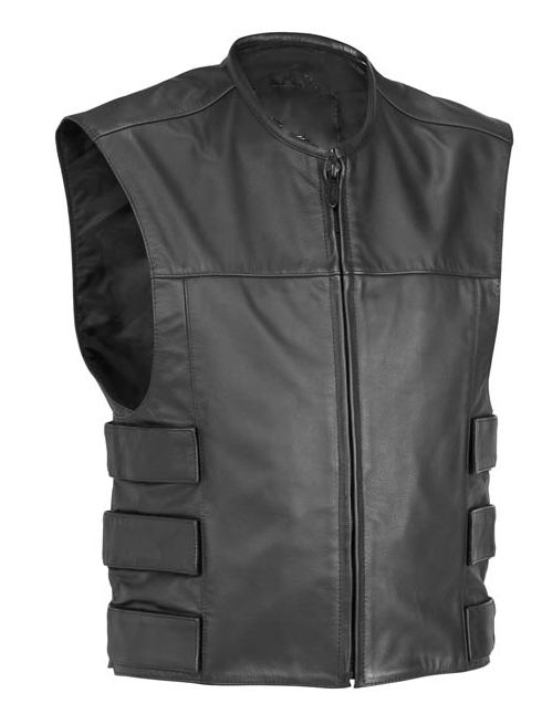 Dublo Tactical Leather Vest - Leather4sure Men
