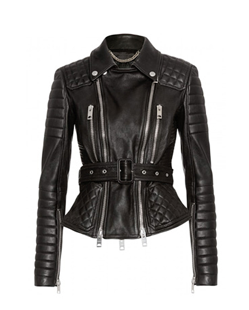 Brunet Quilted Motorcycle Jacket - Leather4sure Women