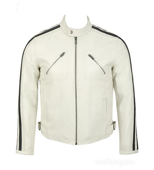 Feyon White Biker Jacket 