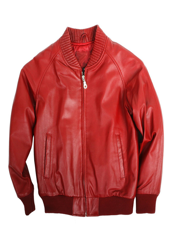Red Bomber Jacket for Men
