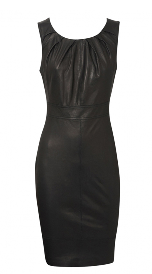 Rhymo Leather Tube Dress - Leather4sure Long Leather Dresses