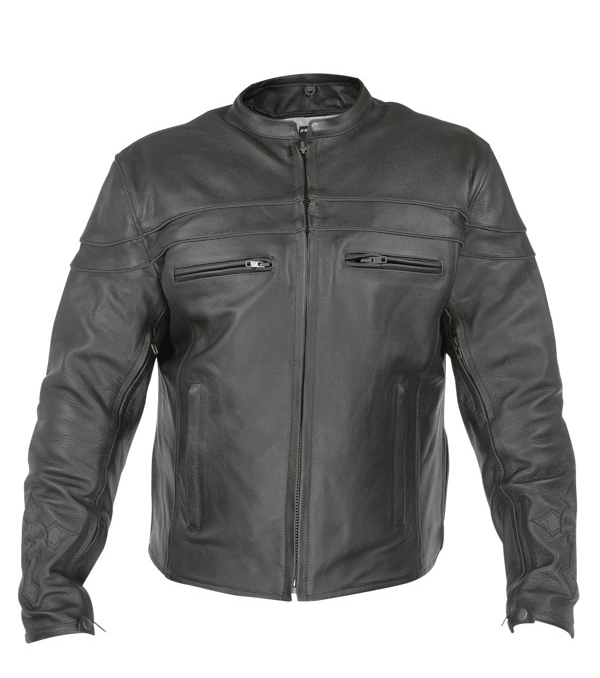 Enigma Black Reflective Jacket - Leather4sure Biker & Motorcycle Jackets