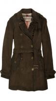 Naon Suede Trench Coat